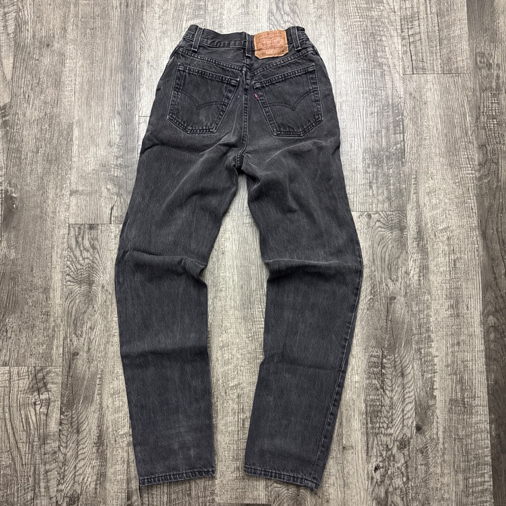 Vintage 90s Levi’s 501 Black Denim Button Fly Jeans Made in USA - Picture 2 of 13
